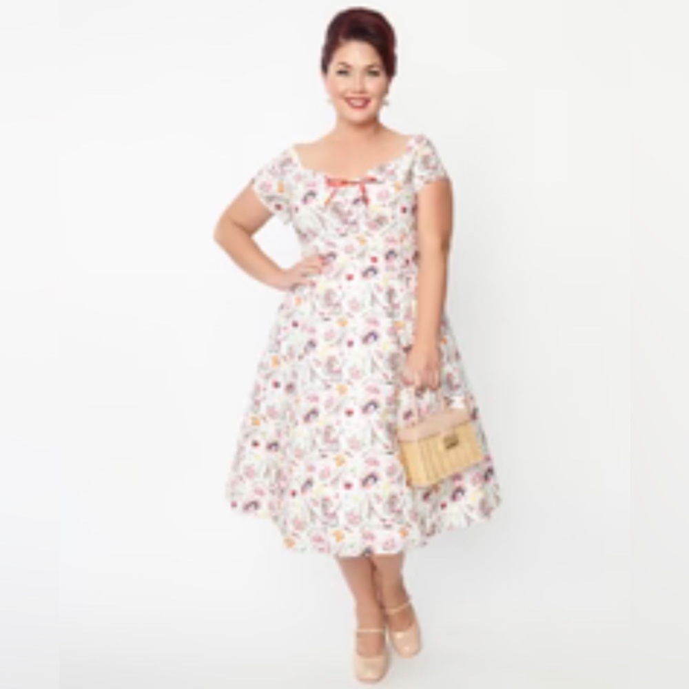 Paris Café print swing dress